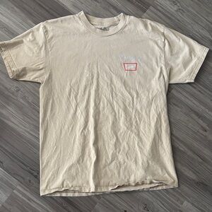 Casual Beige Short Sleeve Tee